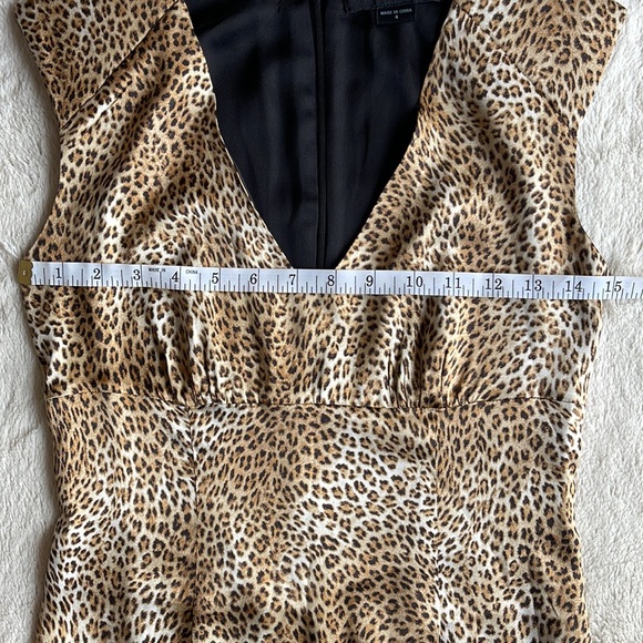 GUESS BY MARCIANO Leopard Print Silk Midi Dress Size 4 - Picture 9 of 15